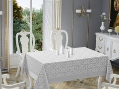 Fata de masa 160×220 cm Jaquard Damasc cu imprimeu tesut Gri
